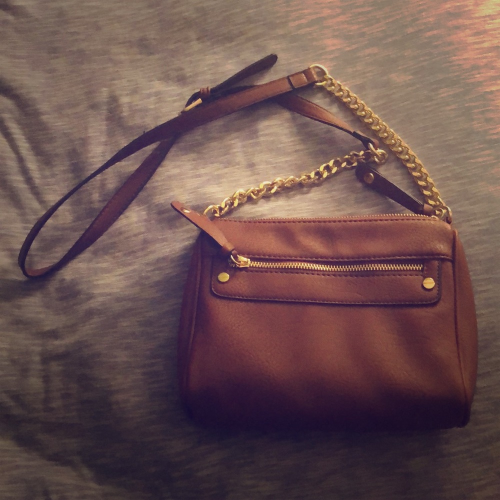 NWOT small cognac faux leather $35